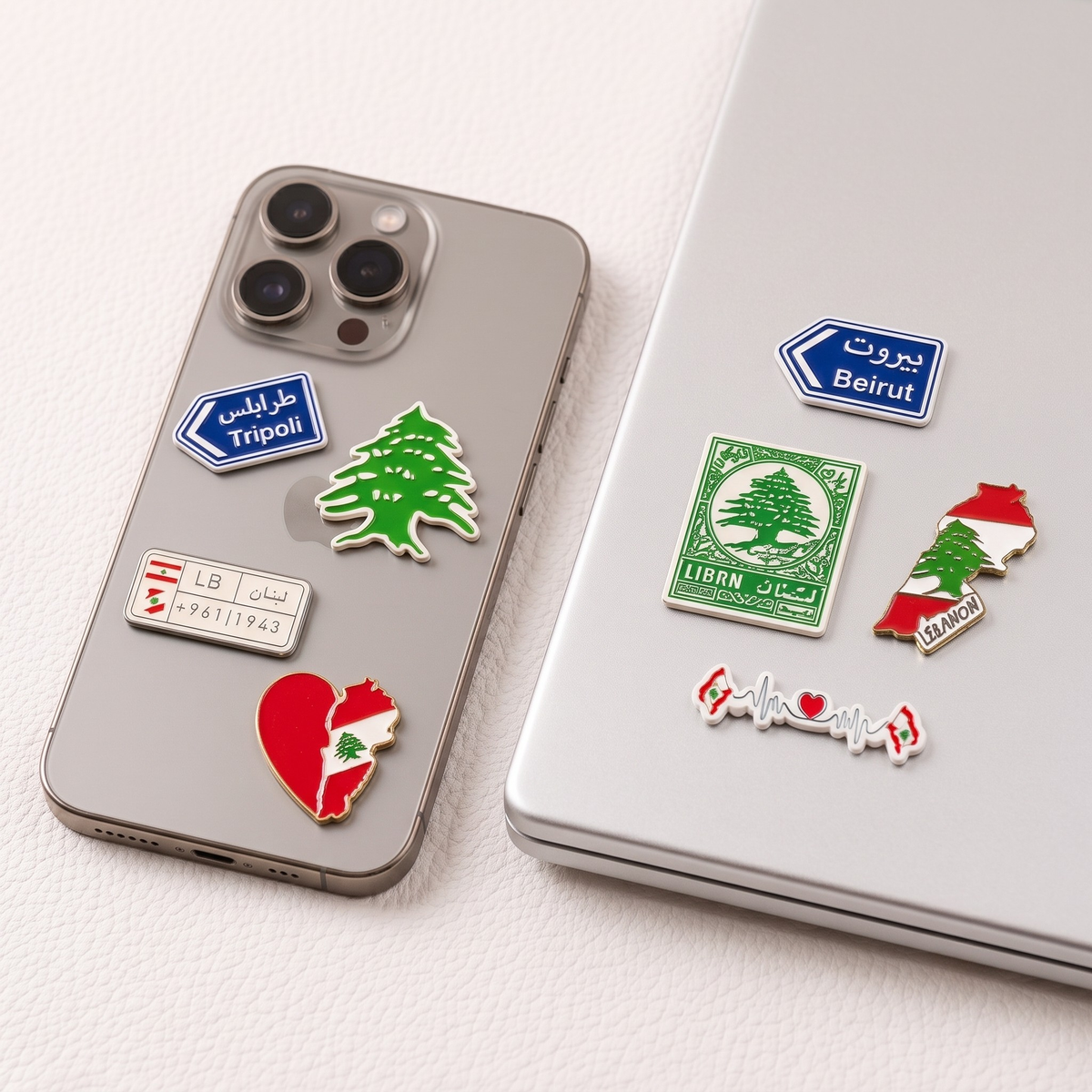 3D Enamel Metal Stickers for Phones & Laptops